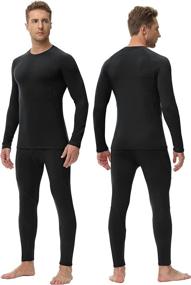 img 3 attached to 👖 TOREEL Men's Thermal Underwear Set - Fleece Lined Long Johns Base Layer with Long Sleeve Top & Bottom