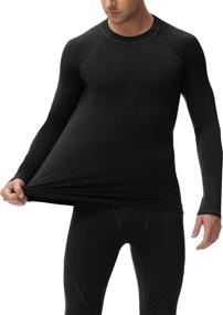 img 2 attached to 👖 TOREEL Men's Thermal Underwear Set - Fleece Lined Long Johns Base Layer with Long Sleeve Top & Bottom