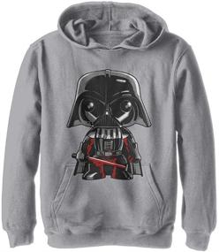 img 2 attached to 🔥 Unleash the Force: STAR WARS Boys' Hooded Pullover Fleece for Epic Adventures