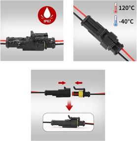 img 1 attached to Автомобильные электрические разъемы Водонепроницаемый разъем