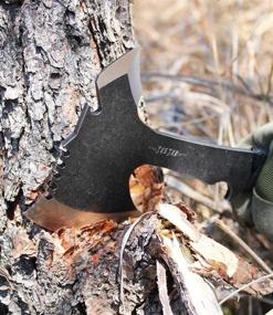 img 1 attached to 🪓 JXE JXO Throwing Axe Sets: 10.2in Overall with 3.7in Blade - Tactical Tomahawk for Axe Throwing, Full Tang 420HC Stainless Steel, Spike Design