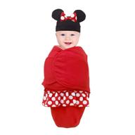 minnie cotton fitted swaddle blanket logo