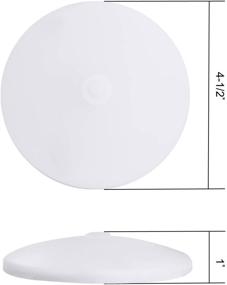 img 1 attached to 🔦 4-1/2'' LED RV Puck Light: Ultra-Thin Under Cabinet Light, Set of 6 Surface Mount Dome Lights with Push Switch. 12V DC Interior Lighting for RV Camper Trailer Motorhome. Cool White 4000K Illumination