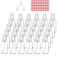 🧴 30-pack 30ml mini spray bottles: clear, travel-friendly, refillable & fine mist dispenser - perfect set of small plastic liquid containers logo