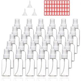 img 2 attached to 🧴 30-Pack 30ml Mini Spray Bottles: Clear, Travel-Friendly, Refillable & Fine Mist Dispenser - Perfect Set of Small Plastic Liquid Containers
