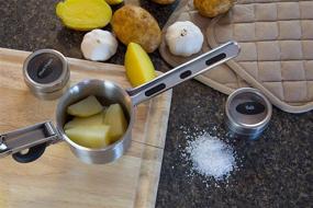 img 2 attached to 🥔 Fluffy Mashed Potatoes Made Easy with Cute Essentials Potato Ricer Stainless Steel - Heavy Duty Kitchen Tool for Effortless Mashing and Ricing of Fruits and Vegetables