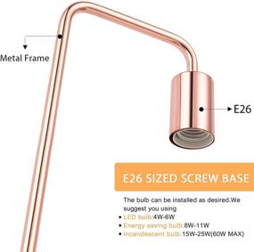 img 1 attached to 🌹 Haitral Modern Table Lamp: Stylish Industrial Nightstand Lamp with Edison Metal Design, Perfect for Bedroom, Girls Room, Office, Dorm – Rose Gold