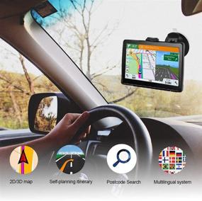 img 1 attached to 🗺️ 7 Inch GPS Navigation System for Truck, RV, and Car, Commercial GPS for Truck Drivers, 2021 Maps with Free Lifetime Updates, Spoken Turn-by-Turn Directions, Driver Alerts