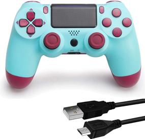 img 4 attached to PS4 Wireless Game Controller with Dual Vibration Joystick - Blue (NOT-OEM)