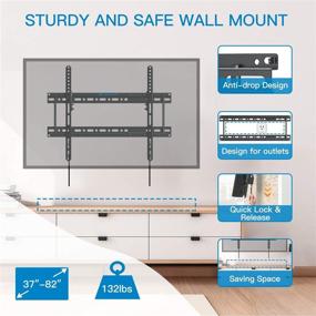 img 3 attached to 📺 PERLESMITH Tilting TV Wall Mount Bracket: Fits 16", 18", 24" Studs, Low Profile Tilt for 37-70 Inch LED, LCD, OLED, Plasma TVs - VESA up to 600x400mm, 132lbs