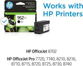 img 3 attached to 🖨️ Original HP 952XL Black High-yield Ink Cartridge for HP OfficeJet 8702, OfficeJet Pro 7720, 7740, 8210, 8710, 8720, 8730, 8740 Series - Instant Ink Eligible (F6U19AN)
