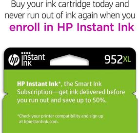 img 1 attached to 🖨️ Original HP 952XL Black High-yield Ink Cartridge for HP OfficeJet 8702, OfficeJet Pro 7720, 7740, 8210, 8710, 8720, 8730, 8740 Series - Instant Ink Eligible (F6U19AN)