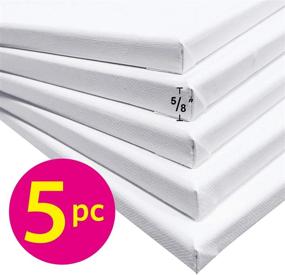 img 3 attached to 🎨 PHOENIX White Blank Cotton Stretched Canvas Artist Painting - 18x24 Inch / 5 Pack - Ideal for Oil & Acrylic Paints - Triple Primed & Durable