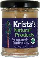 🌿 krista's natural products organic peppermint toothpaste - 75 g (2.6 oz) logo