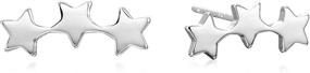 img 4 attached to ✨ Sparkling Star Climber Stud Earrings in 925 Sterling Silver - Elevate Your Style