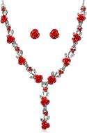 rhinestone jewelry statement necklace earrings logo