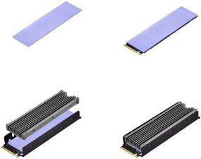 img 1 attached to 🔥 Black M.2 2280 SSD Heatsink for PC or PS5 - PCIe NVMe or SATA M.2 SSD Double-Sided Heat Sink, Computer Accessories