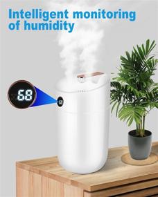 img 1 attached to 🌬️ XIAOGE 3L Large-capacity Smart Humidifier - Bedroom Humidifier with Seven-color Light, Perfect for Large Rooms and Baby Rooms - Silent Operation, Ultra-long Spray, Power-off Protection, Easy-to-Clean