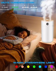 img 2 attached to 🌬️ XIAOGE 3L Large-capacity Smart Humidifier - Bedroom Humidifier with Seven-color Light, Perfect for Large Rooms and Baby Rooms - Silent Operation, Ultra-long Spray, Power-off Protection, Easy-to-Clean