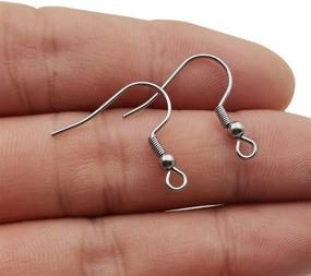 img 3 attached to WOCRAFT 200pcs Stainless Steel Ball and Coil Earring Hooks Findings: Ideal for DIY Jewelry Making (10169)