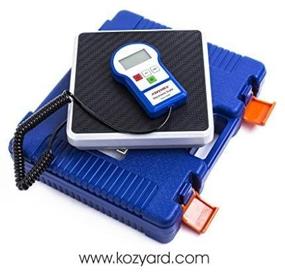 img 4 attached to 🧊 Kozyvacu 220 lbs Digital Electronic Refrigerant Charging Weight Scales - Ideal for HVAC/Auto AC Refrigerant Recovery Processing with LCD Display, Backlighting, Free 9V Battery, and Portable Carrying Case