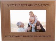 🎁 customgiftsnow: celebrate great grandparents with our wood picture frame for 4x6 inch photos - perfect for christmas, father's day, or any occasion for parents (horizontal) логотип