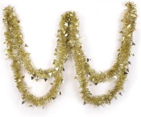 img 1 attached to 🎄 ARCCI Gold Christmas Tinsel Garland 20ft Xmas Tree Hanging - Sparkly Soft Christams Garland for Party Decorations, Shiny Hanging Tinsel Ornaments with 8CM Width - Perfect for Xmas Tree & Ceiling