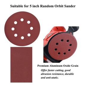 img 3 attached to High Performance 5-Inch 8-Hole Hook and Loop Sanding Discs - 600/800/1000/1200/1500/2000 Fine Grits Sandpaper for Random Orbit Sander - 60-Pack