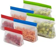 👜 goodful reusable stand up storage bags: leakproof zip closure for food & home organization - small, medium, large sizes in multicolor логотип