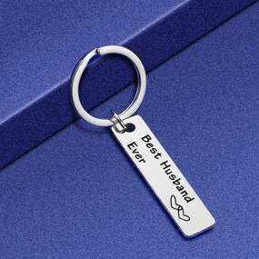 img 2 attached to Stainless Steel Husband Keychain with Stamped Relatives for Enhanced SEO