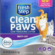 🐾 fresh step clean paws multi-cat litter: low dust, scented with febreze - 22.5 lb pack logo