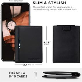 img 2 attached to 👔 Premium Leather Wallets with RFID Blocking for Men: Minimalist Charcoal Accessories for Card Cases & Money Organizers