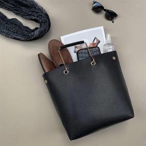 img 1 attached to 👜 Стильная женская сумка из кожи с съемной ручкой - сумки и кошельки в универсальном дизайне тота