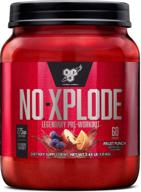 enhance your workout with bsn n.o.-xplode 🏋️ pre workout supplement - fruit punch flavor, 60 servings логотип