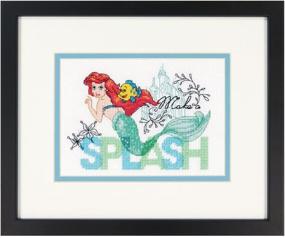 img 4 attached to 🧜 Dimensional Delight: Dive into Creativity with Disney Make a Splash Princess Ariel Cross Stitch Kit!