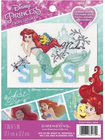 img 1 attached to 🧜 Dimensional Delight: Dive into Creativity with Disney Make a Splash Princess Ariel Cross Stitch Kit!