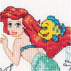 img 2 attached to 🧜 Dimensional Delight: Dive into Creativity with Disney Make a Splash Princess Ariel Cross Stitch Kit!