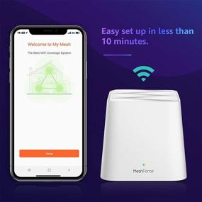 img 3 attached to Meshforce M1 Mesh WiFi System, Ultimate Whole Home WiFi Performance, WiFi Router Replacement, Maximum Wireless Coverage for 6+ Rooms, Easy Setup, Parental Control (3 Pack)