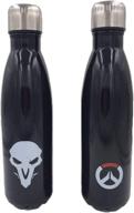 🖤 black overwatch reaper 16oz insulated stainless steel water bottle логотип