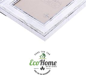 img 1 attached to 🖼️ Distressed White 8x10 Picture Frame - EcoHome Desktop Display Mount, Frames