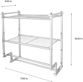 img 1 attached to 🚿 Maximize Bathroom Space and Style with the Organize It All Chrome 2 Tier Wall Mounting Bathroom Rack with Towel Bars