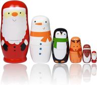 🎄 handmade christmas matryoshka stacking dolls for children logo