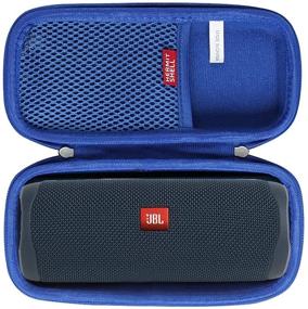 img 4 attached to Жесткий чехол Hermitshell подходит для водонепроницаемой портативной Bluetooth-колонки JBL FLIP 5 (темно-синий)