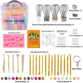 img 2 attached to 🎨 Versatile 50-Color Polymer Clay Kit: Farielyn-X, Soft Oven Bake Modeling Clay – Non-Stick, Non-Toxic, with 19 Tools & 10 Accessories – Ideal DIY Gift for Kids [Total 3.6LB]
