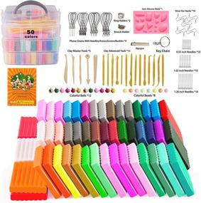 img 4 attached to 🎨 Versatile 50-Color Polymer Clay Kit: Farielyn-X, Soft Oven Bake Modeling Clay – Non-Stick, Non-Toxic, with 19 Tools & 10 Accessories – Ideal DIY Gift for Kids [Total 3.6LB]