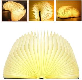 img 4 attached to 📚 Folding Mood Light: Lamp Book Novelty LED Night Light USB Rechargeable for Home & Office Decor Gift Ideas (Large Size)