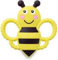 🐝 sweetbee multi-textured buzzy bee teether toy - soft, soothing, and easy to hold (bpa free, freezer and dishwasher safe) logo