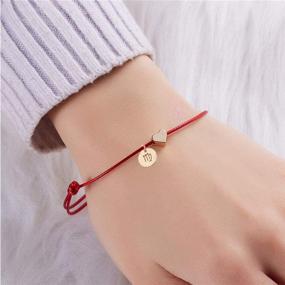 img 3 attached to ❤️ Ailiessy Love Heart Constellation Bracelet for Women: Handmade Braided Rope, Zodiac Coin Charm Fashion Red String Friendship Jewelry