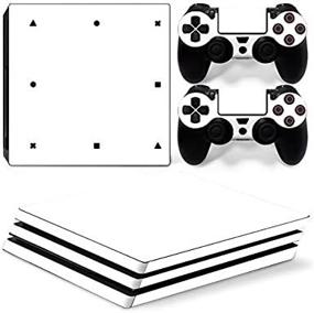 img 3 attached to 🎮 Premium White Vinyl Decal Protective Skin Cover for PS4 Pro Console & Controller - Gam3Gear