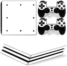 img 4 attached to 🎮 Premium White Vinyl Decal Protective Skin Cover for PS4 Pro Console & Controller - Gam3Gear